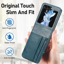 Charger l'image dans la galerie, Casekis Folding Multi-card Leather Case for Galaxy Z Flip 5 5G