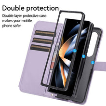 Load image into Gallery viewer, Casekis Crossbody Cardholder Phone Case For Galaxy Z Fold 4 Purple