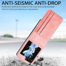 Charger l'image dans la galerie, Casekis Folding Multi-card Leather Case for Galaxy Z Flip 5 5G