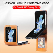 Charger l'image dans la galerie, Casekis Folding Multi-card Leather Case for Galaxy Z Flip 5 5G