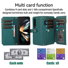 Load image into Gallery viewer, Casekis Crossbody Cardholder Phone Case For Galaxy Z Fold 4 Green