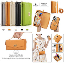 Load image into Gallery viewer, Casekis Multifunction Tote Crossbody Solid Color Phone Bag Orange