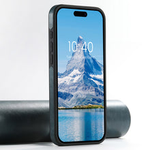 Load image into Gallery viewer, Casekis MagSafe Leather Stand Phone Case Blue