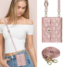 Charger l'image dans la galerie, Casekis Crossbody Cardholder Phone Case For Galaxy Z Flip 4 Rose Gold