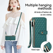 Load image into Gallery viewer, Casekis Crossbody Cardholder Phone Case For Galaxy Z Fold 4 Green