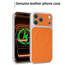Charger l'image dans la galerie, Casekis Magnetic Shockproof Leather Phone Case Orange