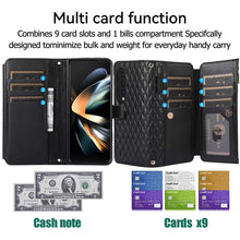 Load image into Gallery viewer, Casekis Crossbody Cardholder Phone Case For Galaxy Z Fold 4 Black