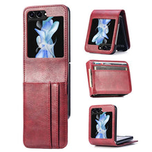Charger l'image dans la galerie, Casekis Folding Multi-card Leather Case for Galaxy Z Flip 5 5G