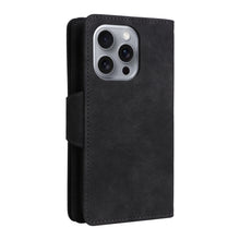 Load image into Gallery viewer, Casekis Studded Zip Leather Wallet Wristlet Phone Case Black