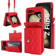 Charger l'image dans la galerie, Casekis Crossbody Cardholder Phone Case For Galaxy Z Flip 5 Red