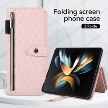Load image into Gallery viewer, Casekis Crossbody Cardholder Phone Case For Galaxy Z Fold 4 Pink