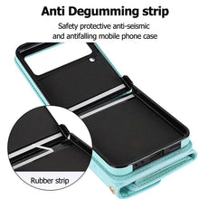 Charger l'image dans la galerie, Casekis Crossbody Cardholder Phone Case For Galaxy Z Flip 4 Green