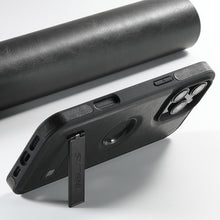Charger l'image dans la galerie, Casekis MagSafe Leather Stand Phone Case Black