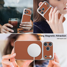 Charger l'image dans la galerie, Casekis Magnetic Shockproof Leather Phone Case Brown