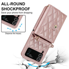 Charger l'image dans la galerie, Casekis Crossbody Cardholder Phone Case For Galaxy Z Flip 4 Rose Gold