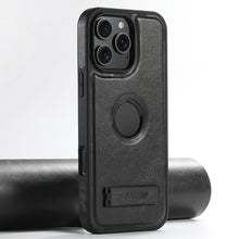 Charger l'image dans la galerie, Casekis MagSafe Leather Stand Phone Case Black