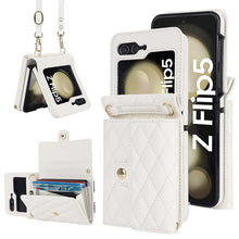 Charger l'image dans la galerie, Casekis Crossbody Cardholder Phone Case For Galaxy Z Flip 5 White