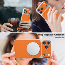 Charger l'image dans la galerie, Casekis Magnetic Shockproof Leather Phone Case Orange