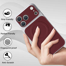 Charger l'image dans la galerie, Casekis Magnetic Shockproof Leather Phone Case Claret