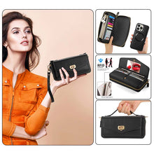 Charger l'image dans la galerie, Casekis Multifunction Tote Crossbody Solid Color Phone Bag Black