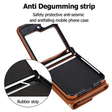 Charger l'image dans la galerie, Casekis Crossbody Cardholder Phone Case For Galaxy Z Flip 5 Brown
