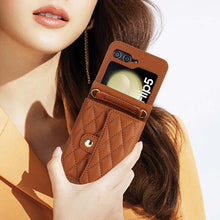 Charger l'image dans la galerie, Casekis Crossbody Cardholder Phone Case For Galaxy Z Flip 5 Brown