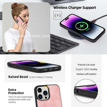 Charger l'image dans la galerie, Casekis Zipper 11 Card Slots Wallet Phone Case Pink