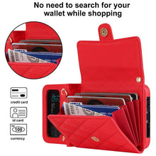 Charger l'image dans la galerie, Casekis Crossbody Cardholder Phone Case For Galaxy Z Flip 3 Red