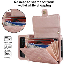 Charger l'image dans la galerie, Casekis Crossbody Cardholder Phone Case For Galaxy Z Flip 3 Rose Gold