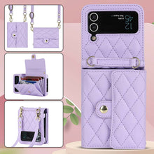 Charger l'image dans la galerie, Casekis Crossbody Cardholder Phone Case For Galaxy Z Flip 4 Purple
