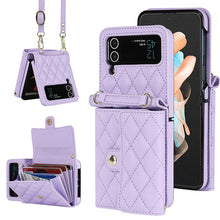 Charger l'image dans la galerie, Casekis Crossbody Cardholder Phone Case For Galaxy Z Flip 3 Purple