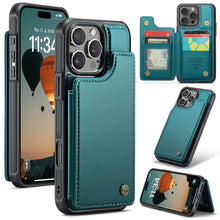 Charger l'image dans la galerie, Casekis RFID Cardholder Wallet Phone Case Green