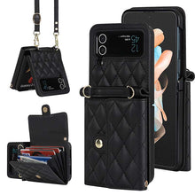 Charger l'image dans la galerie, Casekis Crossbody Cardholder Phone Case For Galaxy Z Flip 3 Black