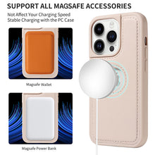 Load image into Gallery viewer, Casekis Cardholder Case with Wrist Strap,Compatible with MagSafe,Zipper Pocket,Beige