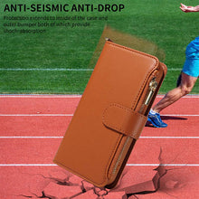 Charger l'image dans la galerie, Casekis Cardholder Case with Wrist Strap,Compatible with MagSafe,Zipper Pocket,Brown