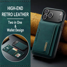 Load image into Gallery viewer, Casekis Magnetic Wallet Detachable Phone Case Green