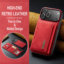 Load image into Gallery viewer, Casekis Magnetic Wallet Detachable Phone Case Red