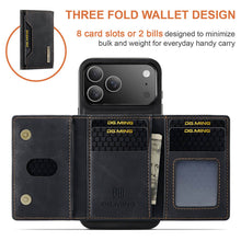 Load image into Gallery viewer, Casekis Magnetic Wallet Detachable Phone Case Black