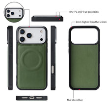Load image into Gallery viewer, CASEKIS 2-in-1 Magnetic Detachable Wallet Case with RFID Blocking, 16 Card Slots & Zipper Pocket Green
