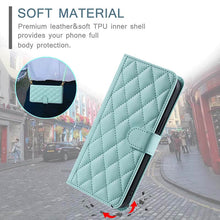 Load image into Gallery viewer, Casekis 3 Card Leather Crossbody Wallet Phone Case Mint Green