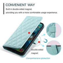 Load image into Gallery viewer, Casekis 3 Card Leather Crossbody Wallet Phone Case Mint Green