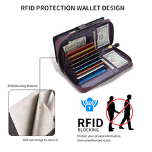 Load image into Gallery viewer, CASEKIS 2-in-1 Magnetic Detachable Wallet Case with RFID Blocking, 16 Card Slots & Zipper Pocket Purple