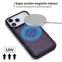 Load image into Gallery viewer, CASEKIS 2-in-1 Magnetic Detachable Wallet Case with RFID Blocking, 16 Card Slots & Zipper Pocket Purple