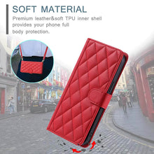 Load image into Gallery viewer, Casekis 3 Card Leather Crossbody Wallet Phone Case Red