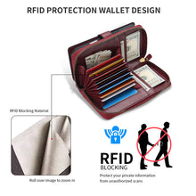 Lade das Bild in den Galerie-Viewer, CASEKIS 2-in-1 Magnetic Detachable Wallet Case with RFID Blocking, 16 Card Slots & Zipper Pocket Red