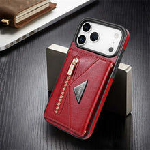 Load image into Gallery viewer, Casekis Crossbody Strap Leather Magnetic Wallet Phone Case Red