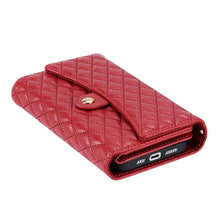 Load image into Gallery viewer, Casekis 7-Slot Foldable Crossbody Wallet Phone Case Red
