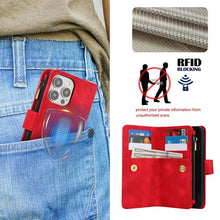 Load image into Gallery viewer, Casekis Crossbody 9 Card Holder Phone Case Red