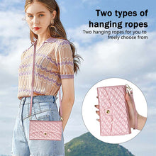 Load image into Gallery viewer, Casekis 7-Slot Foldable Crossbody Wallet Phone Case Rose Gold