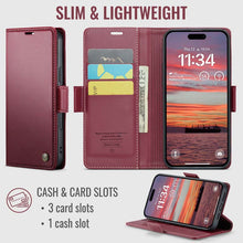 Load image into Gallery viewer, Casekis RFID Cardholder Phone Case Red